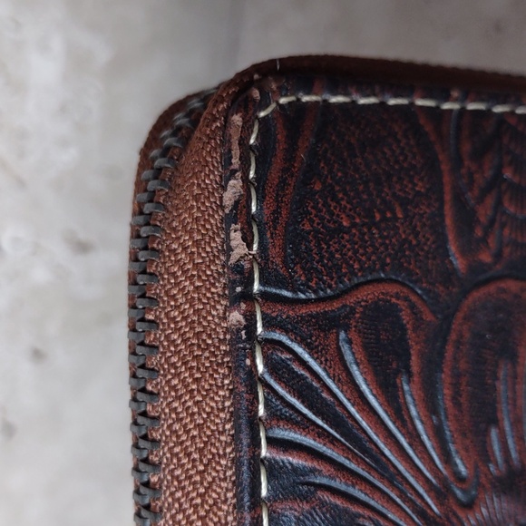 Trinity Ranch by Montana West Tooled Faux Leather Wristlet/Wallet - Picture 12 of 14